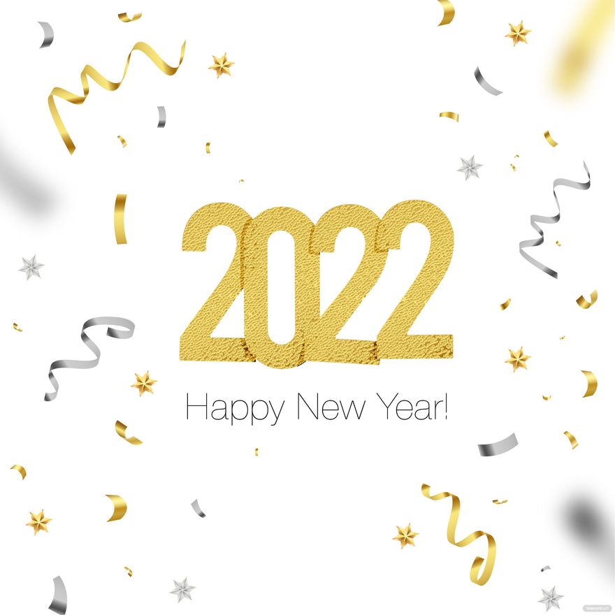 New Year's Confetti Vector in Illustrator, EPS, SVG, JPG, PNG