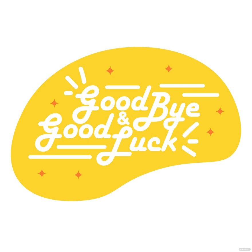 Free Good Bye and Good Luck Vector in Illustrator, EPS, SVG, JPG, PNG