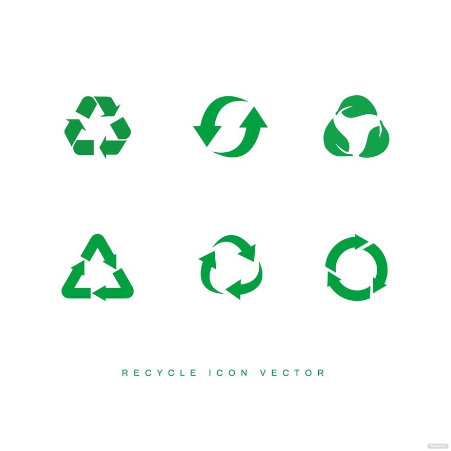Recycle Icon Vector in Illustrator, EPS, SVG, JPG, PNG