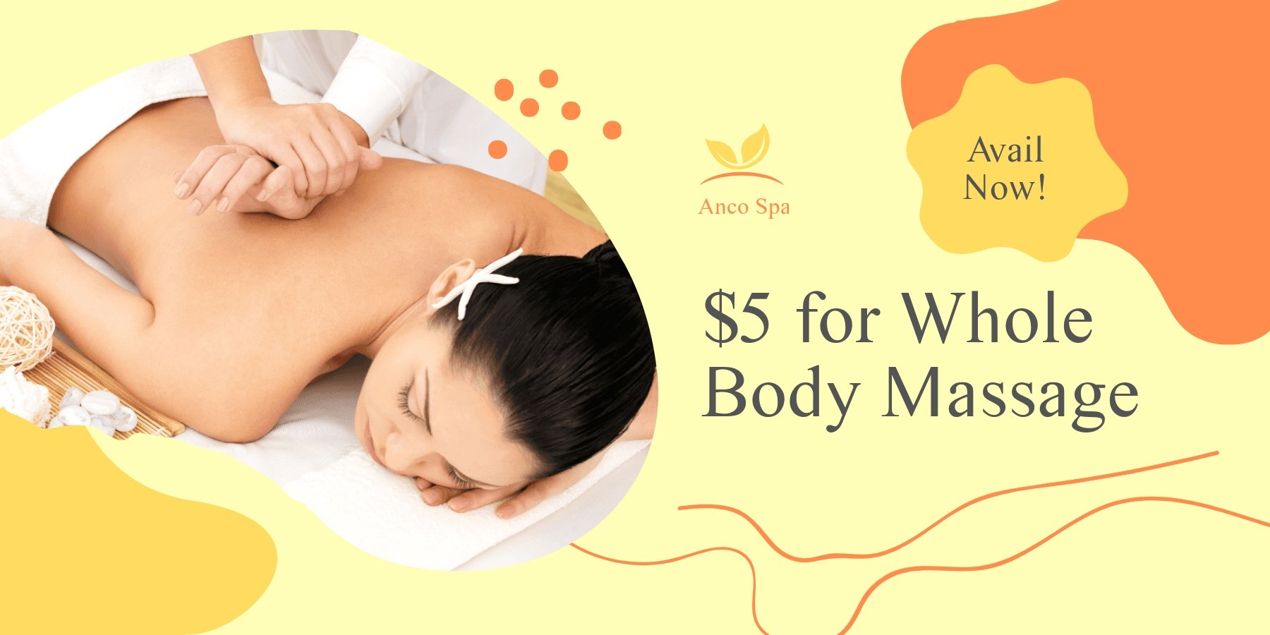 Body Massage Promotion Banner Template