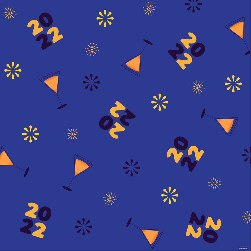 Free New Year Pattern Vector in Illustrator, EPS, SVG, JPG, PNG