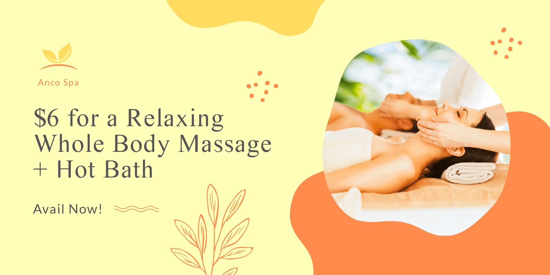 Free Relaxing Massage Banner Template