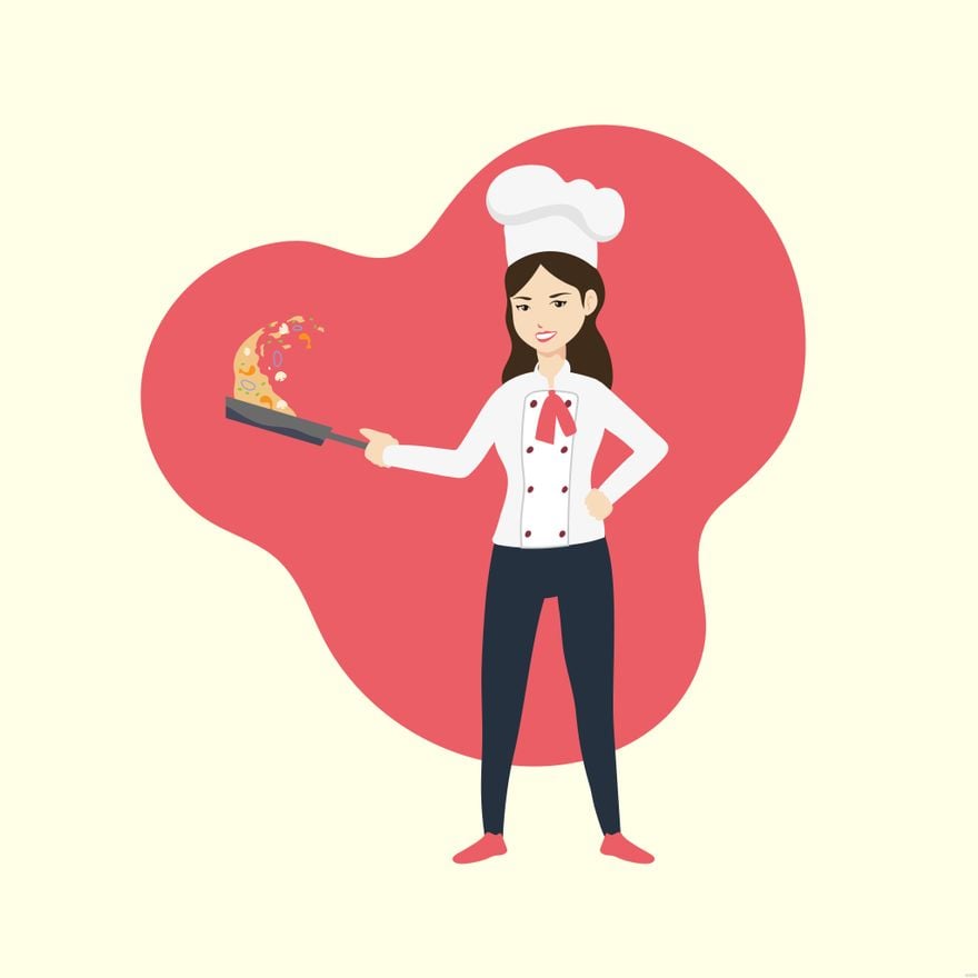 Free Woman Chef Illustration