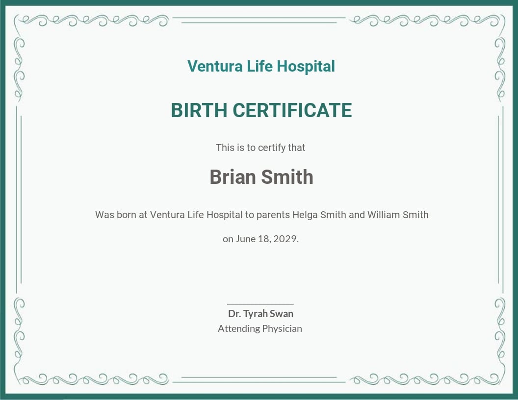 Free Birth Certificate Template.jpe
