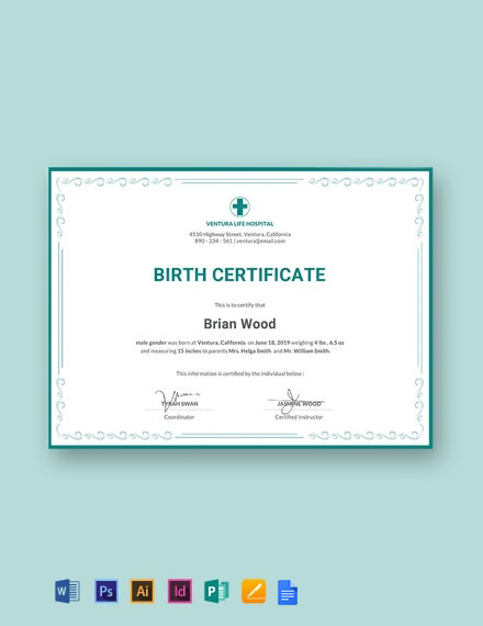 Free Pet Birth Certificate Template from images.template.net
