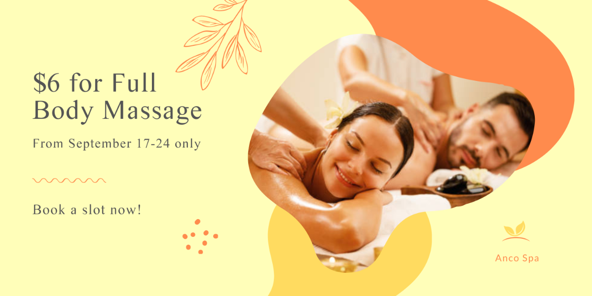 Full Massage Promotion Banner Template - Edit Online & Download