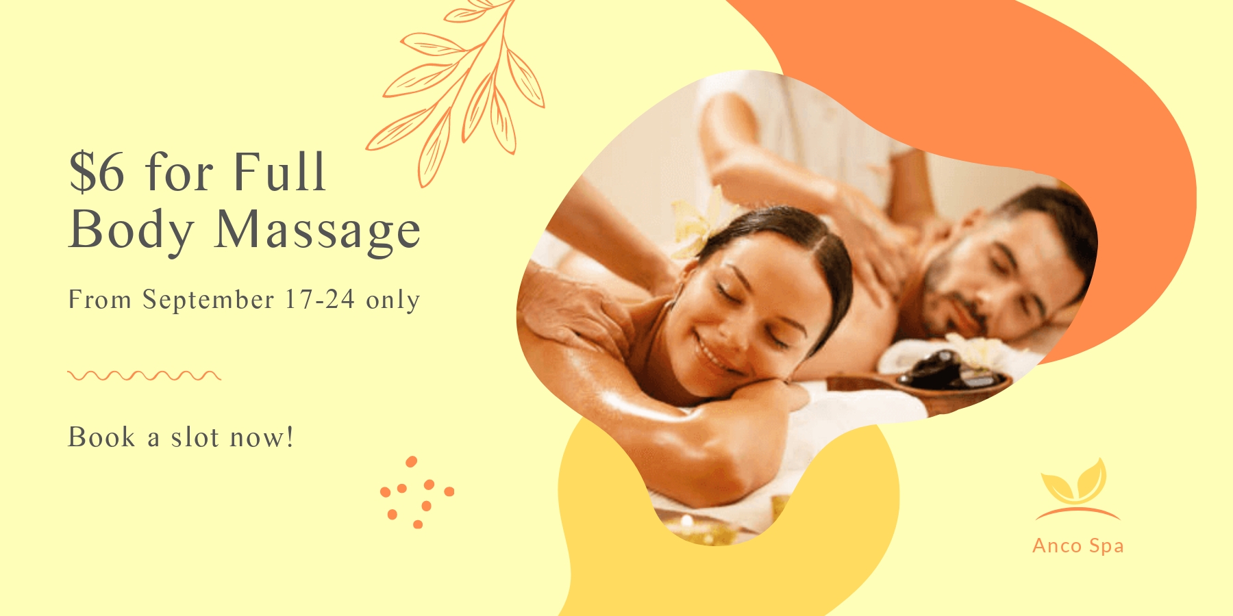 Free Full Massage Promotion Banner Template