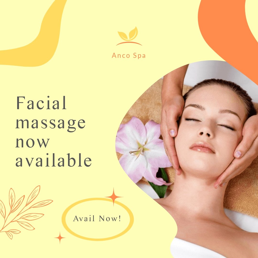 Facial Massage Ad Post, Instagram, Facebook
