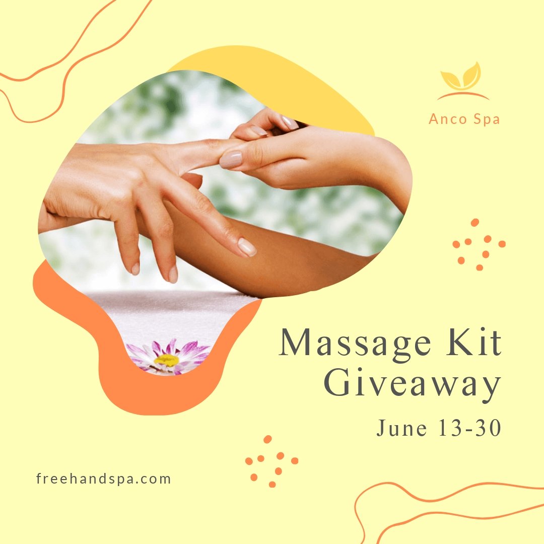 Massage Kit Giveaway Post, Instagram, Facebook