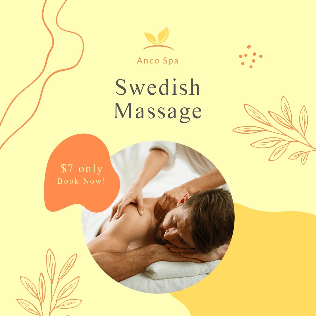 Free Swedish Massage Therapy Offer Post, Instagram, Facebook Template