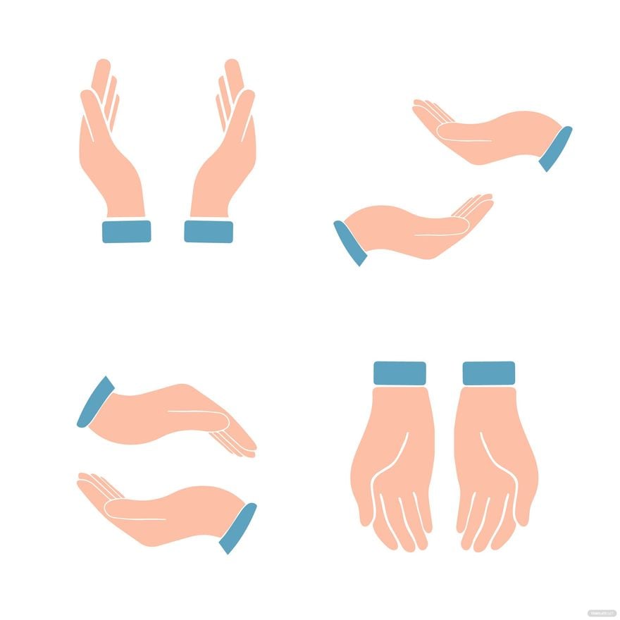 Cupped Hand Vector in Illustrator, EPS, SVG, JPG, PNG