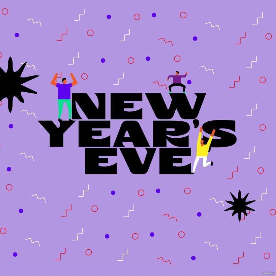New Year Eve Vector in Illustrator, EPS, SVG, JPG, PNG