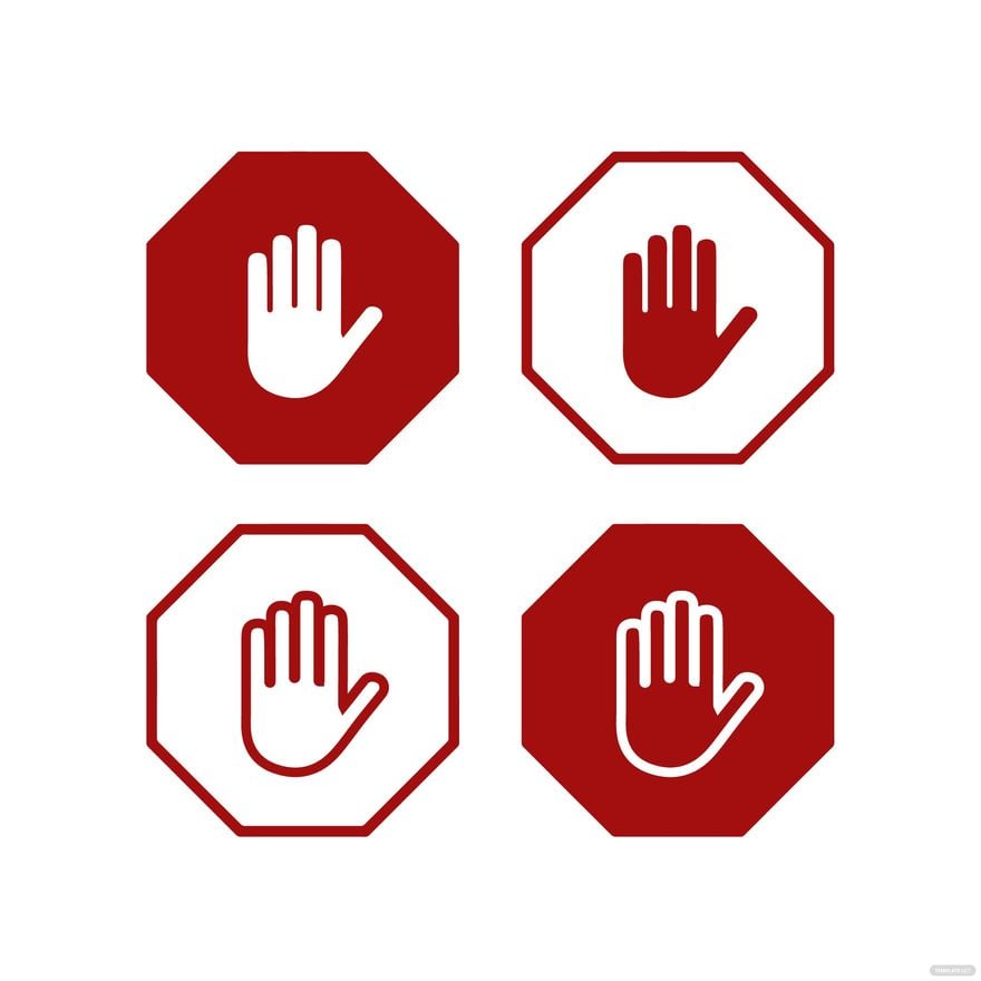 stop hand sign