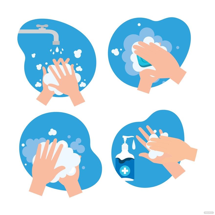 Hand Wash Vector in Illustrator, EPS, SVG, JPG, PNG