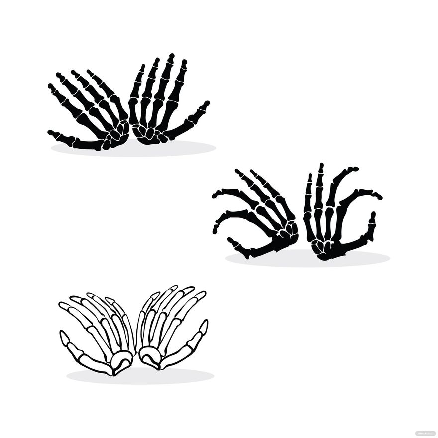 Free Skeleton Hand Vector in Illustrator, EPS, SVG, JPG, PNG