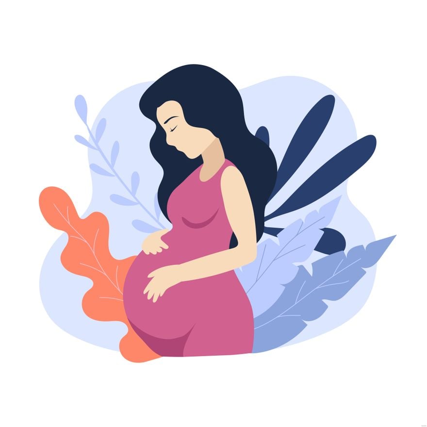 Free Pregnant Woman Illustration
