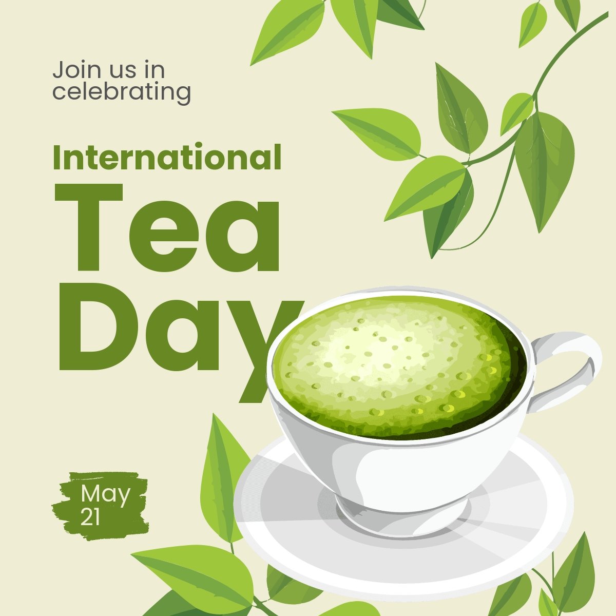 International Tea Day LinkedIn Post