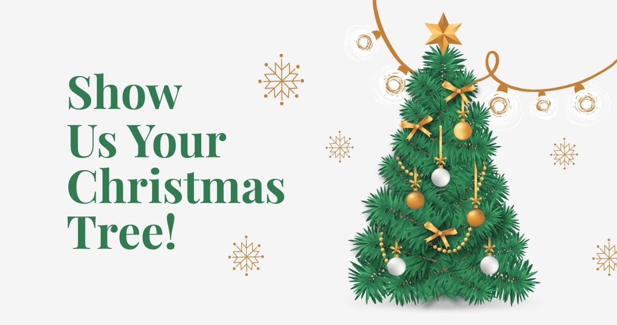 Free Christmas Tree Facebook Post Template