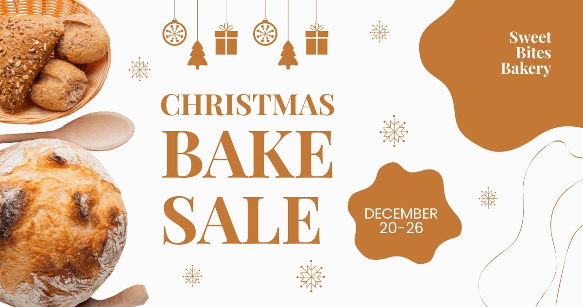 Christmas Bake Sale Facebook Post Template