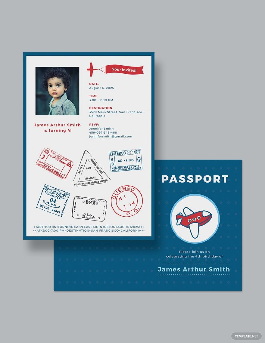 Passport Invitation Template