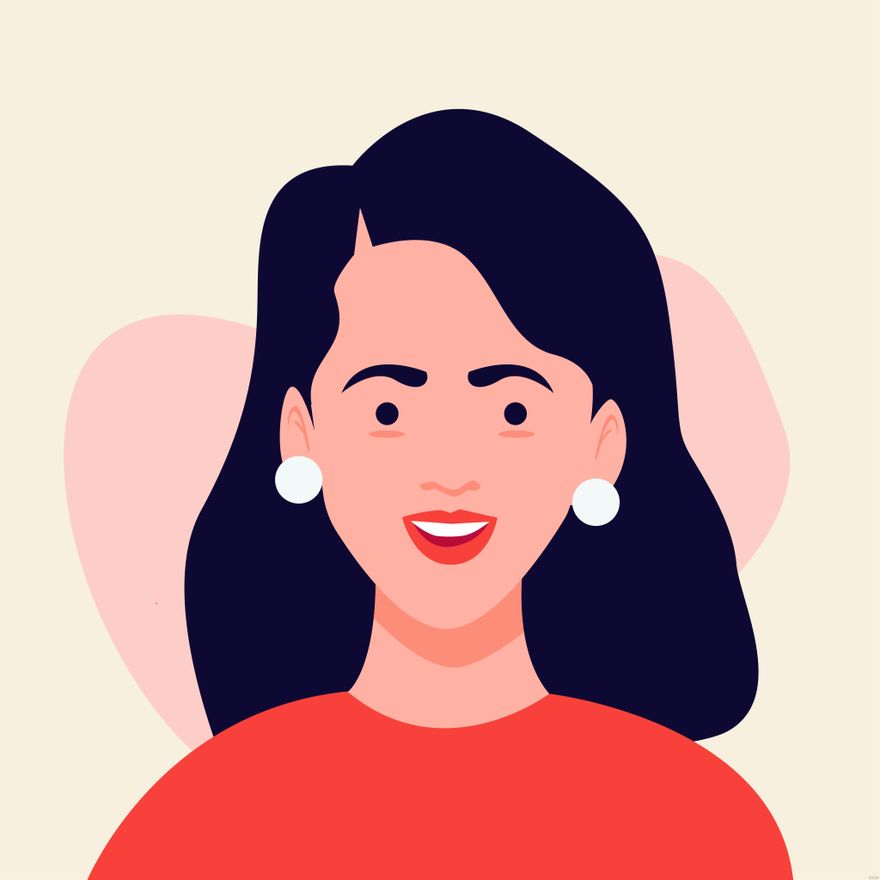 Woman Face Illustration in Illustrator, SVG, JPG, EPS, PNG - Download ...