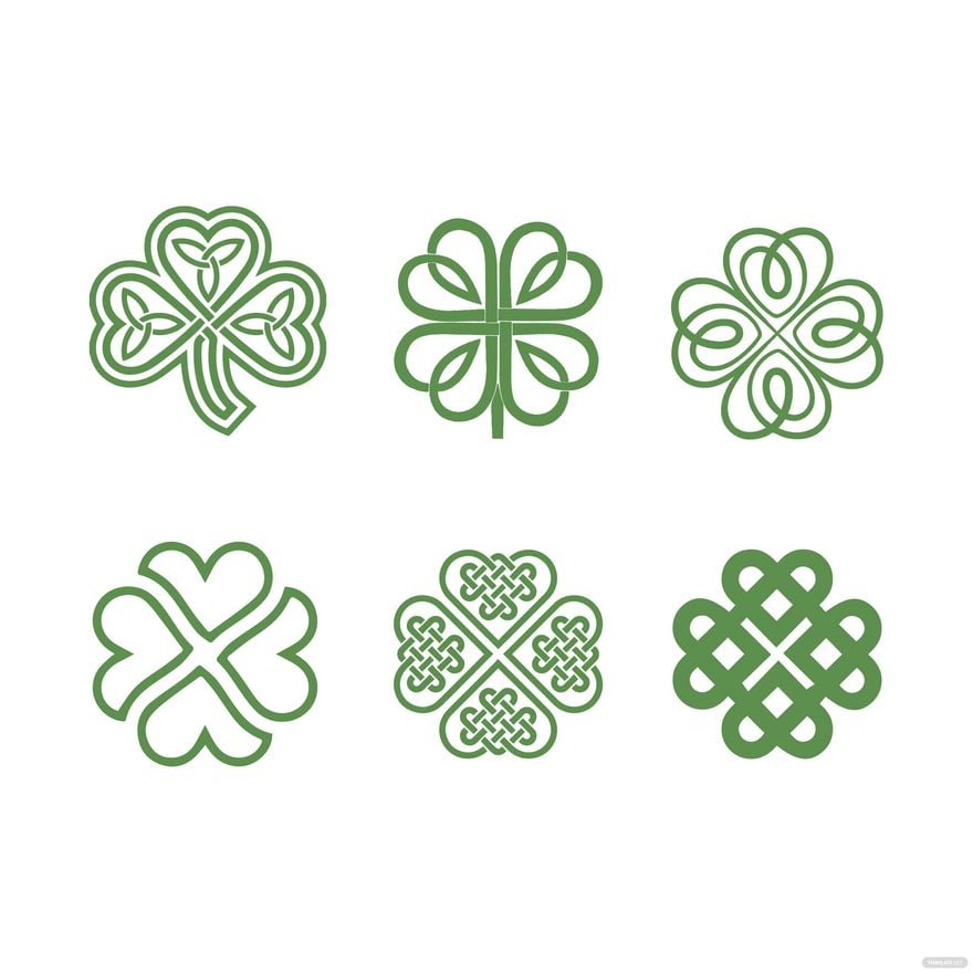 Celtic Clover Vector in Illustrator, EPS, SVG, JPG, PNG