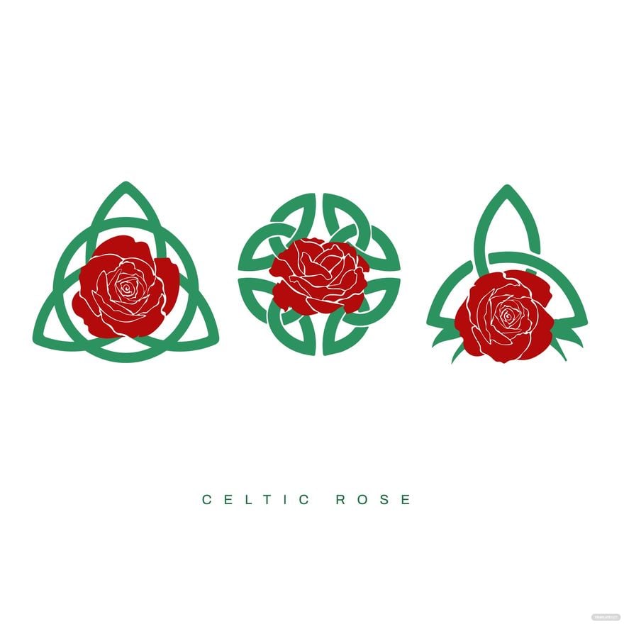 Celtic Rose Vector in Illustrator, EPS, SVG, JPG, PNG
