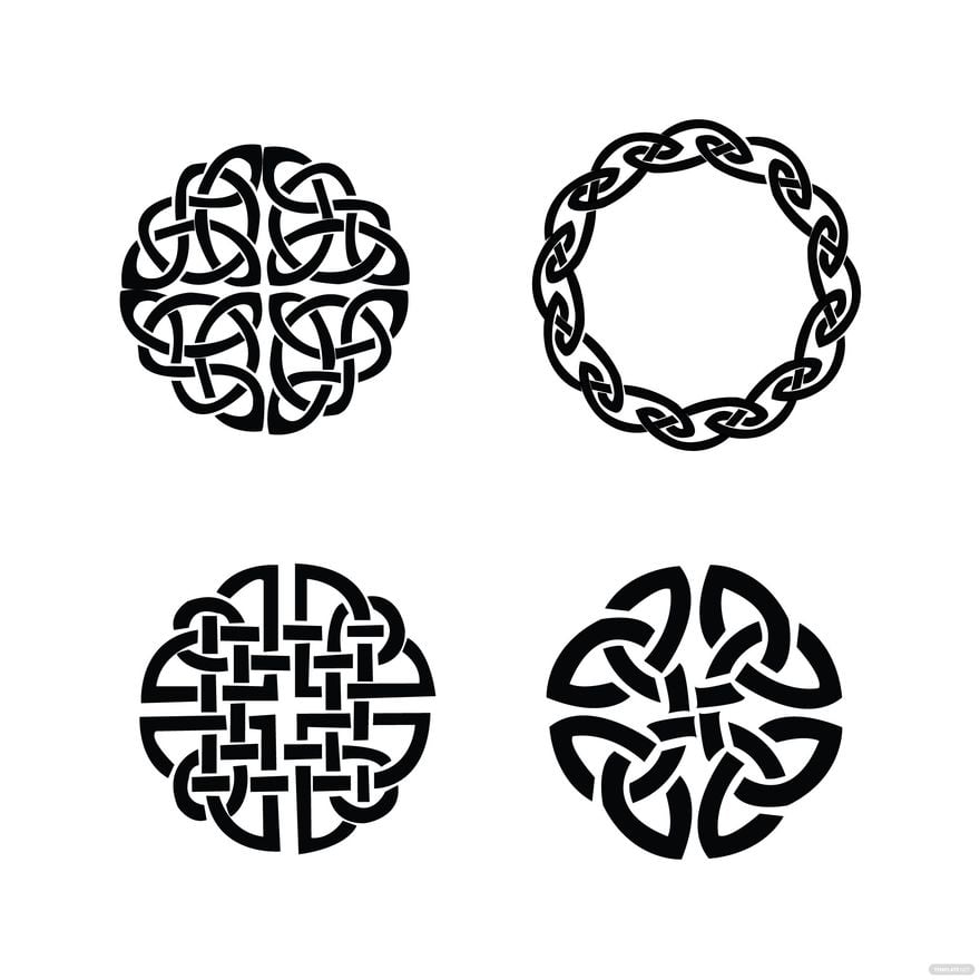 Celtic Knot Circle Vector in Illustrator, EPS, SVG, JPG, PNG