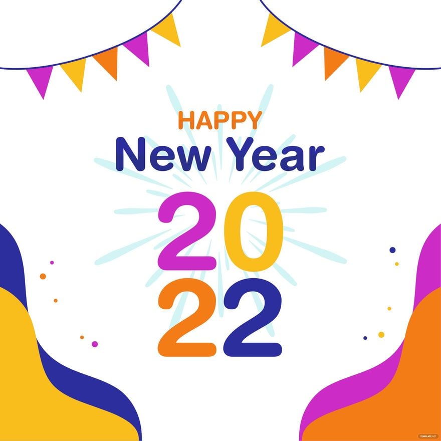 Free Colorful Happy New Year Vector
