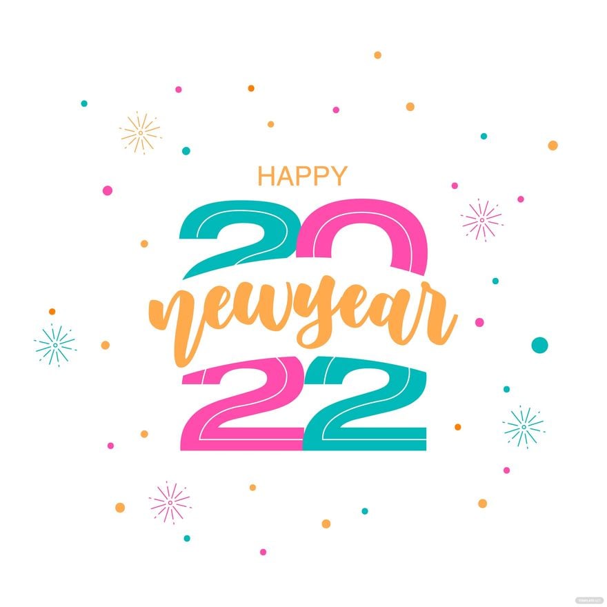 Free Abstract Happy New Year Vector