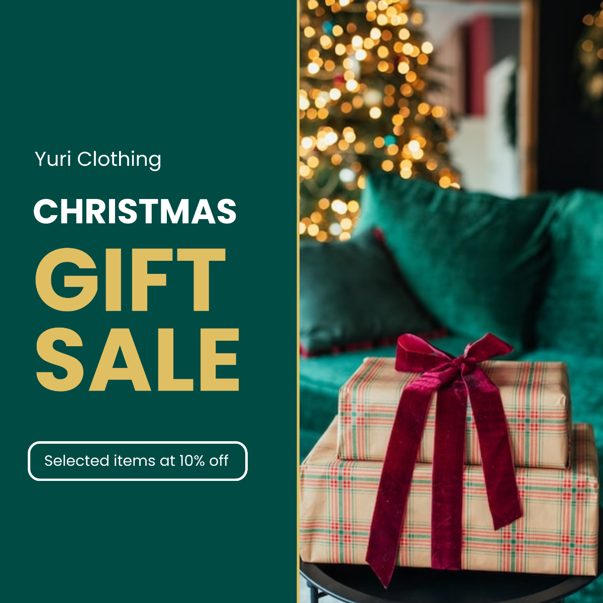 Free Christmas Gift Sale Instagram Post Template