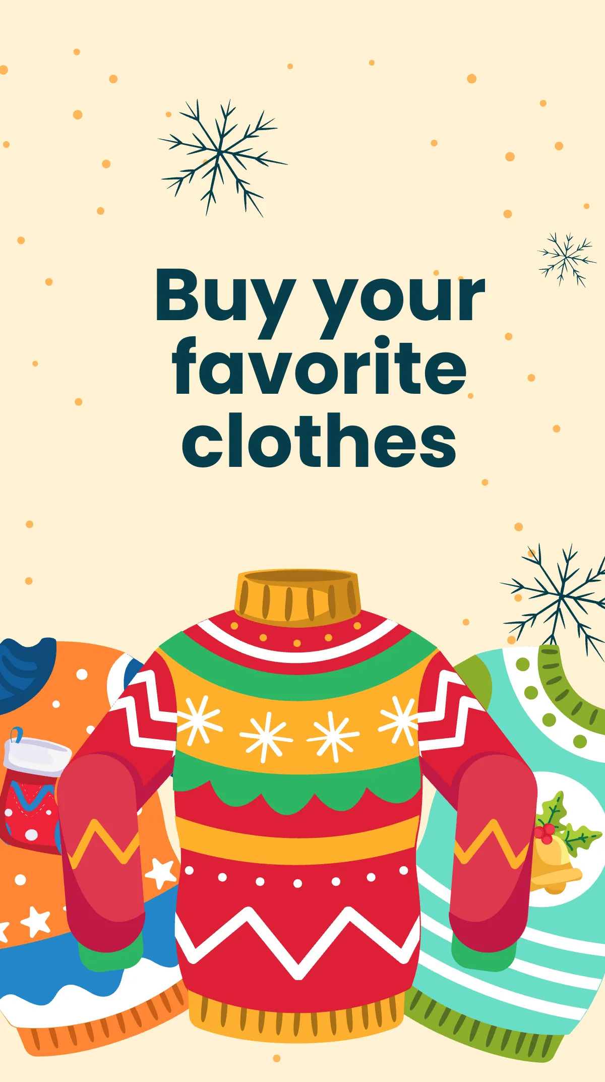 Free Christmas Clothes Sale Instagram Story Template to Edit Online