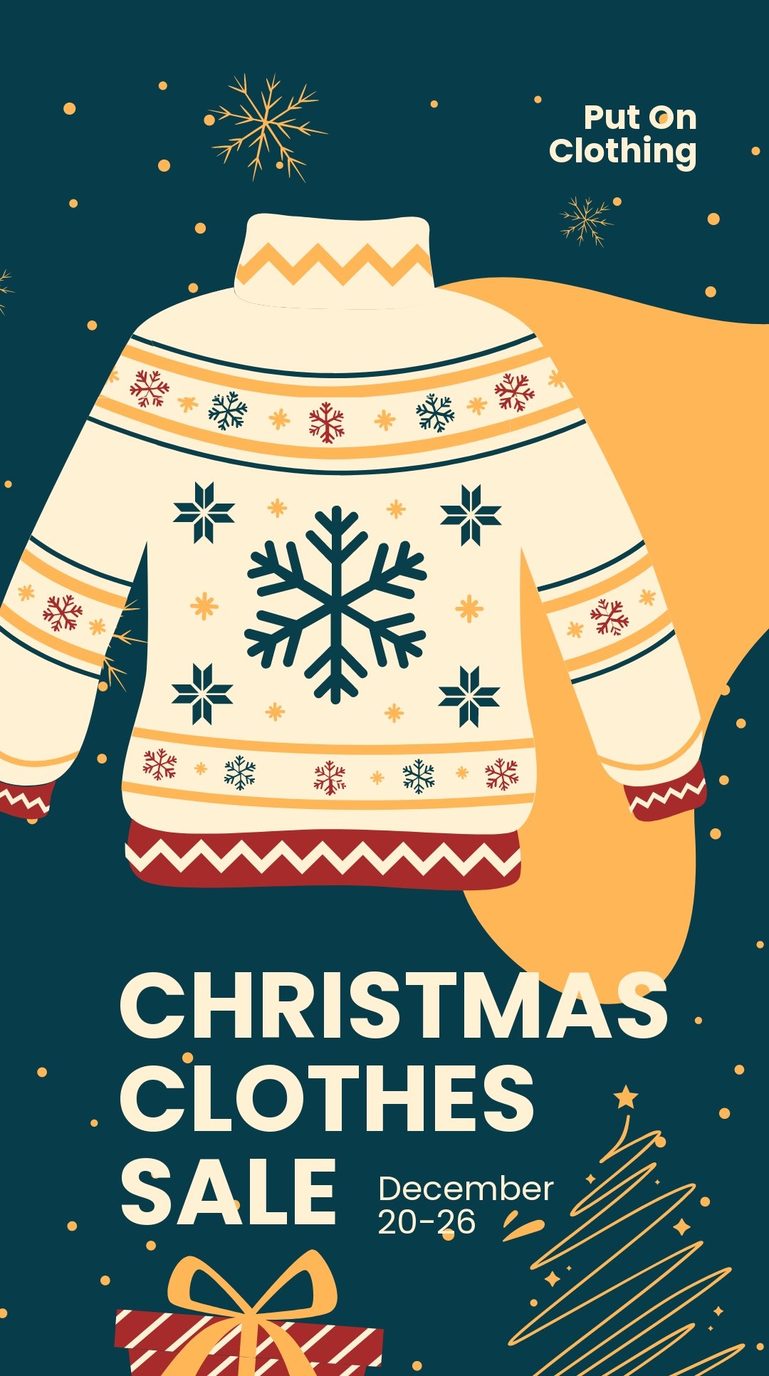 Free Christmas Clothes Sale Instagram Story Template