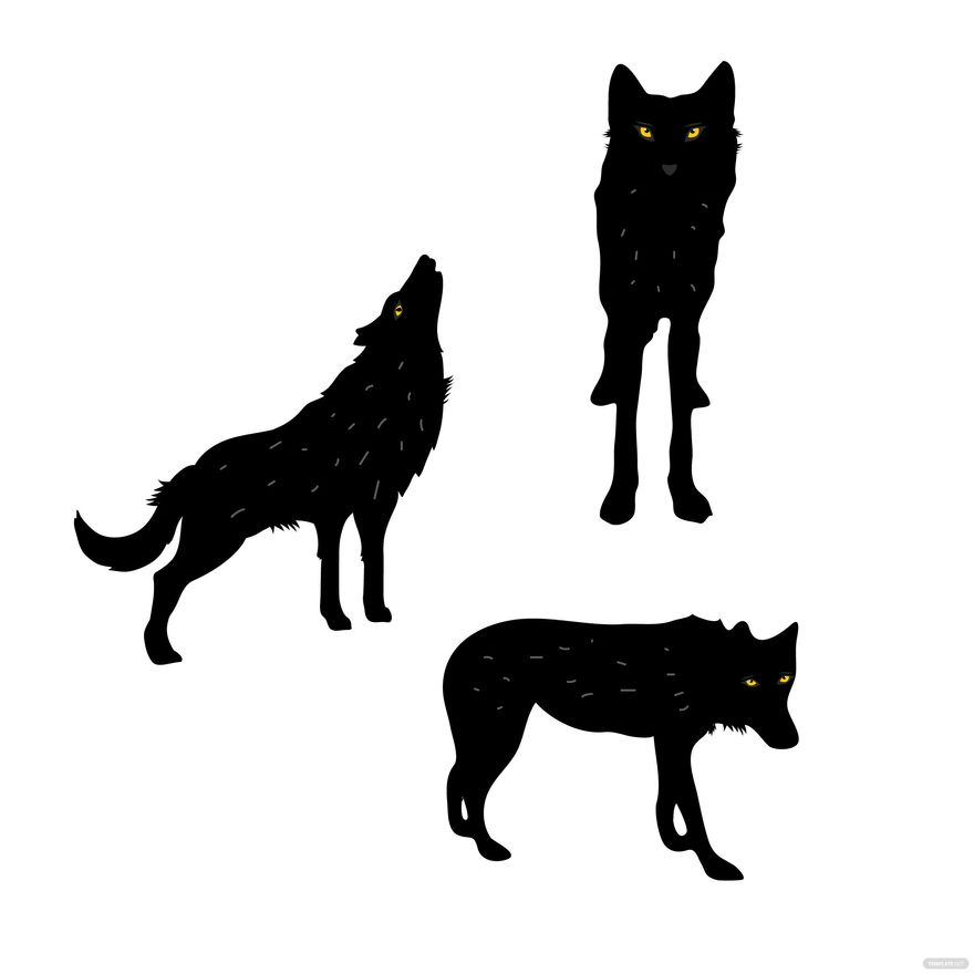 Free Black and White Wolf Vector - EPS, Illustrator, JPG, PNG, SVG ...