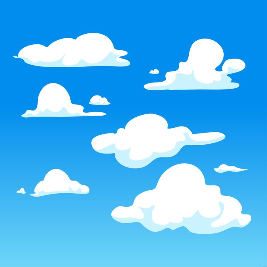 Cloud Illustration in Illustrator, EPS, SVG, JPG, PNG