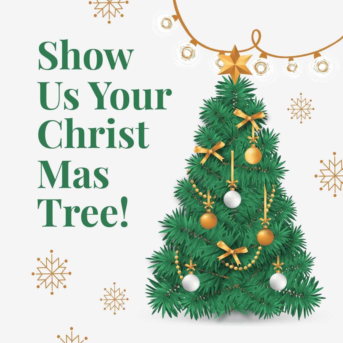 Free Christmas Tree Linkedin Post Template