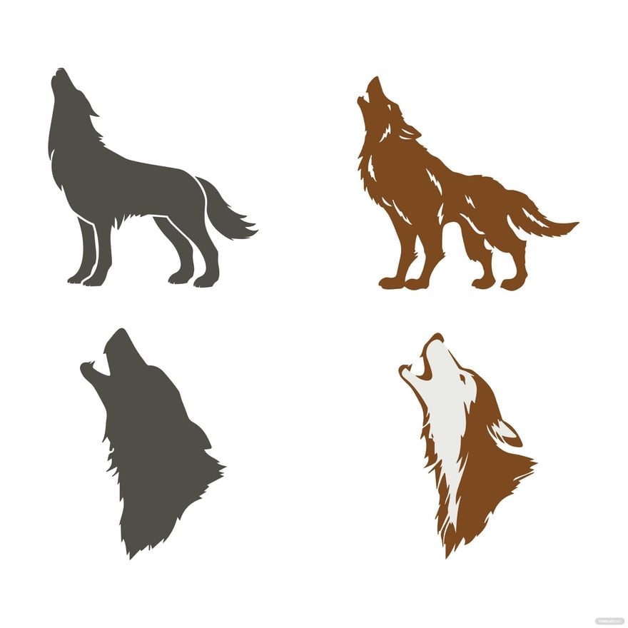 Free Howling Wolf Vector