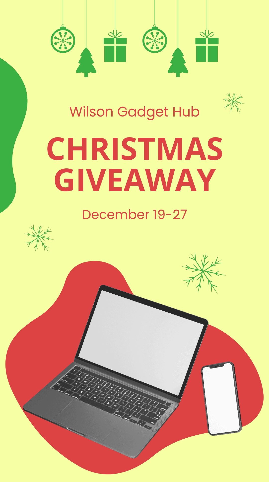Christmas Giveaway Whatsapp Post Template