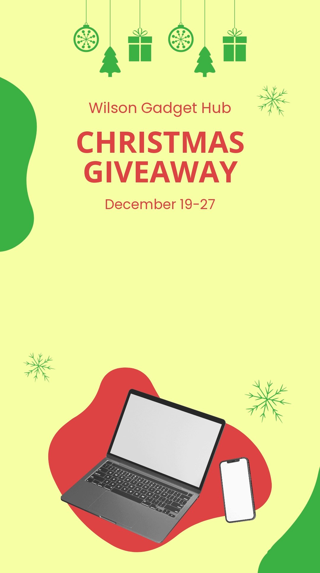 Christmas Giveaway Snapchat Geofilter Template