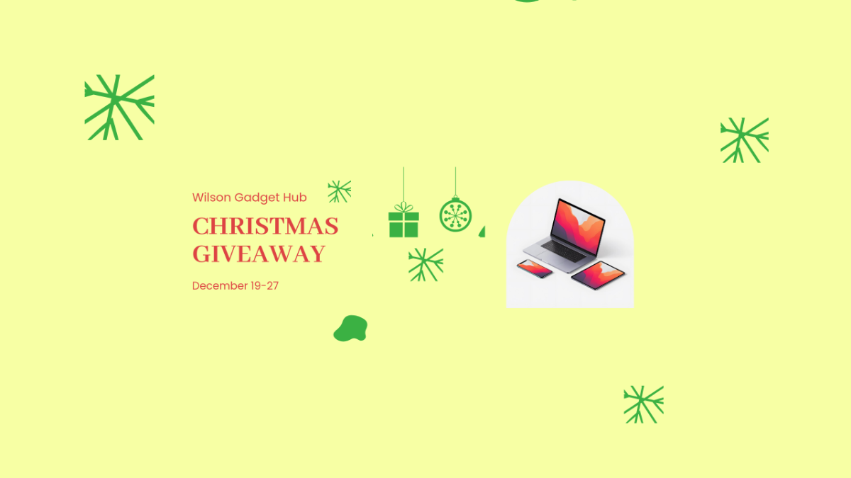 Free Christmas Giveaway Youtube Banner Template to Edit Online