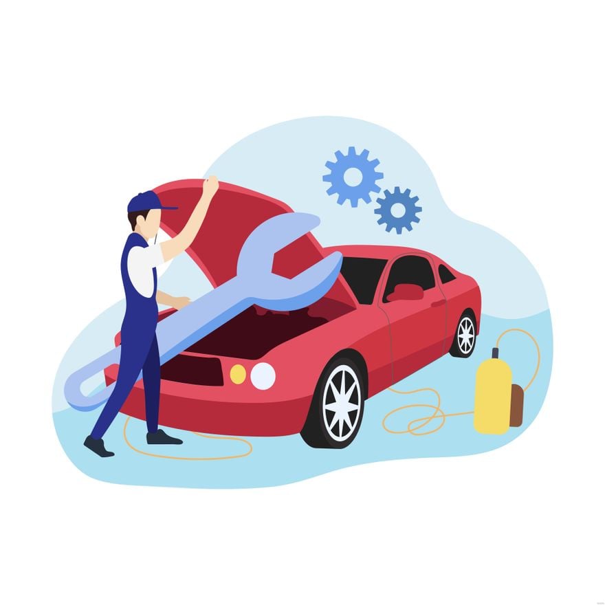 Car Repair Illustration