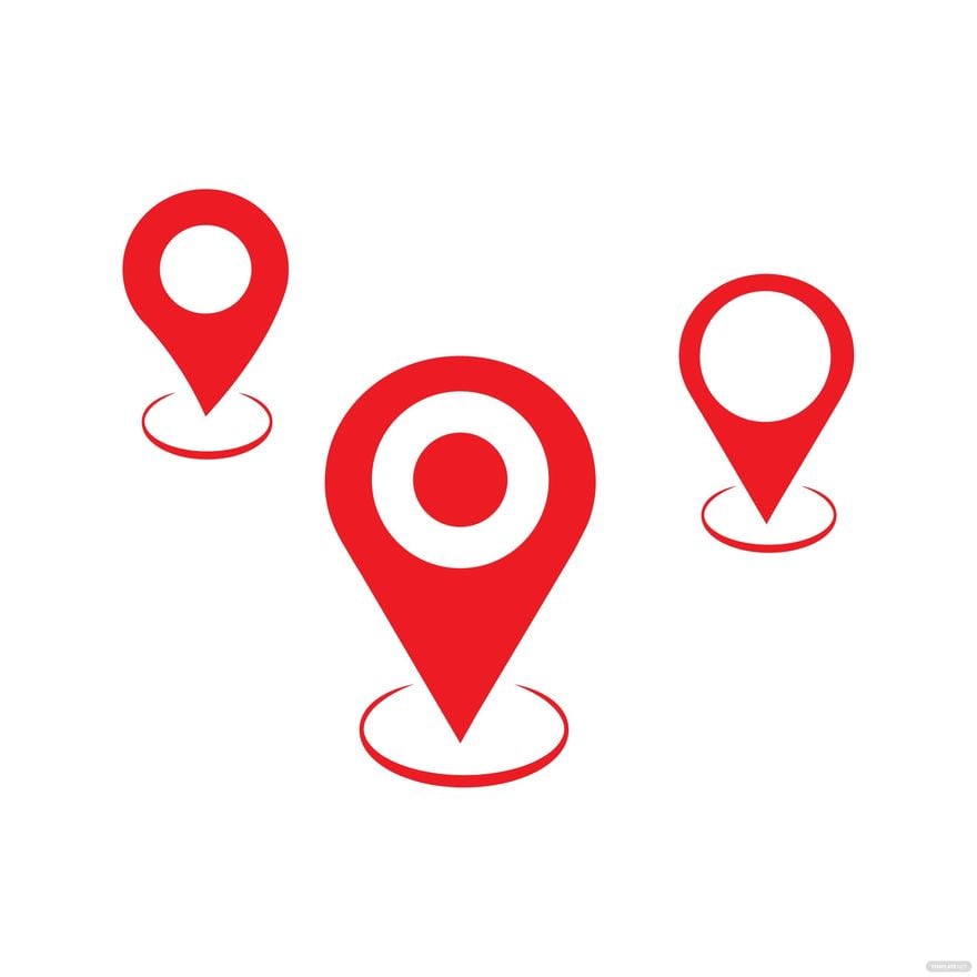 Free Red Location Vector in Illustrator, EPS, SVG, JPG, PNG