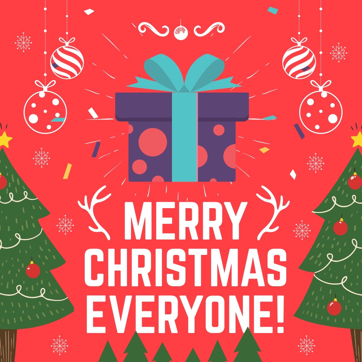 Free Merry Christmas Linkedin Post Template