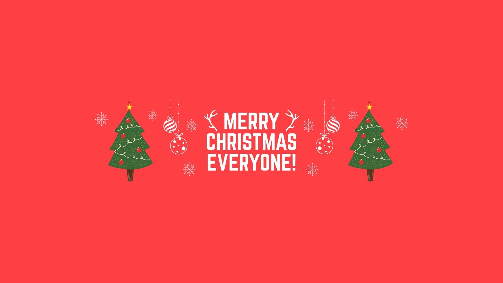 Free Merry Christmas Youtube Banner Template