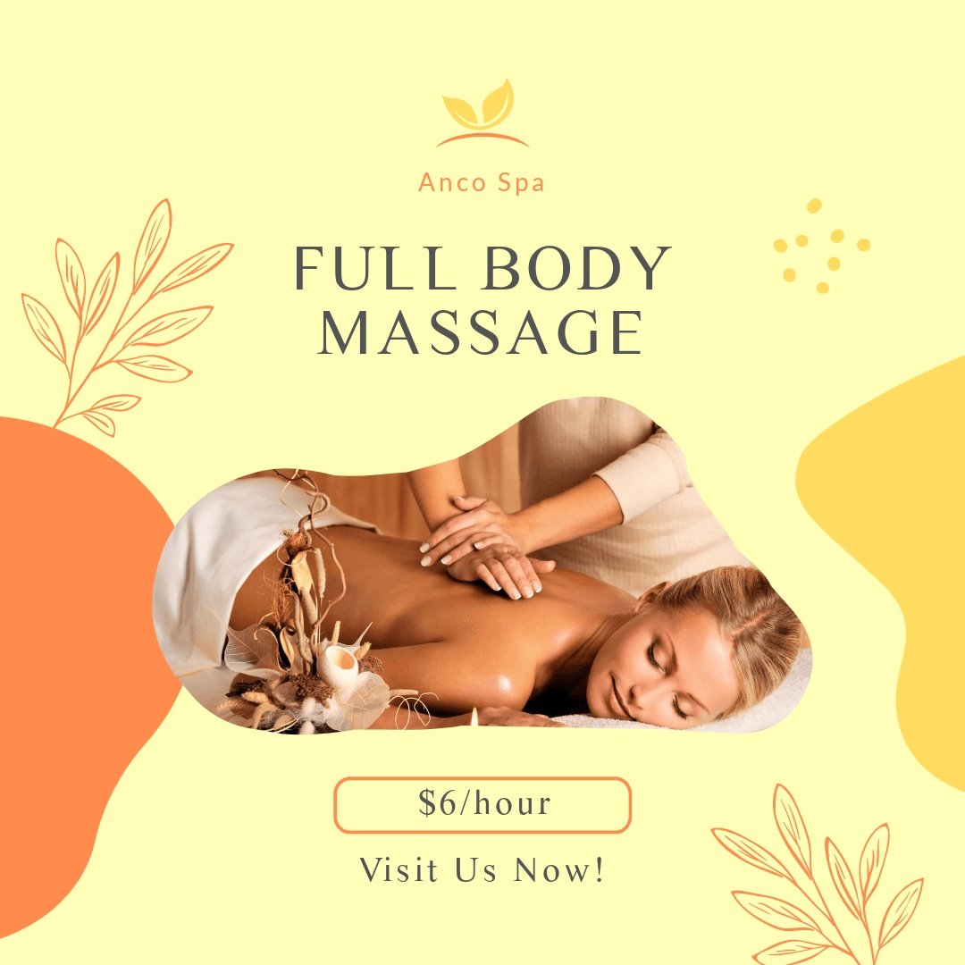 Full Body Massage Post, Instagram, Facebook