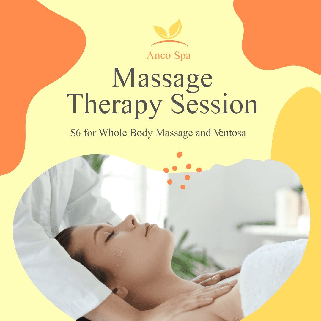 Massage Therapy Session Post, Instagram, Facebook Template