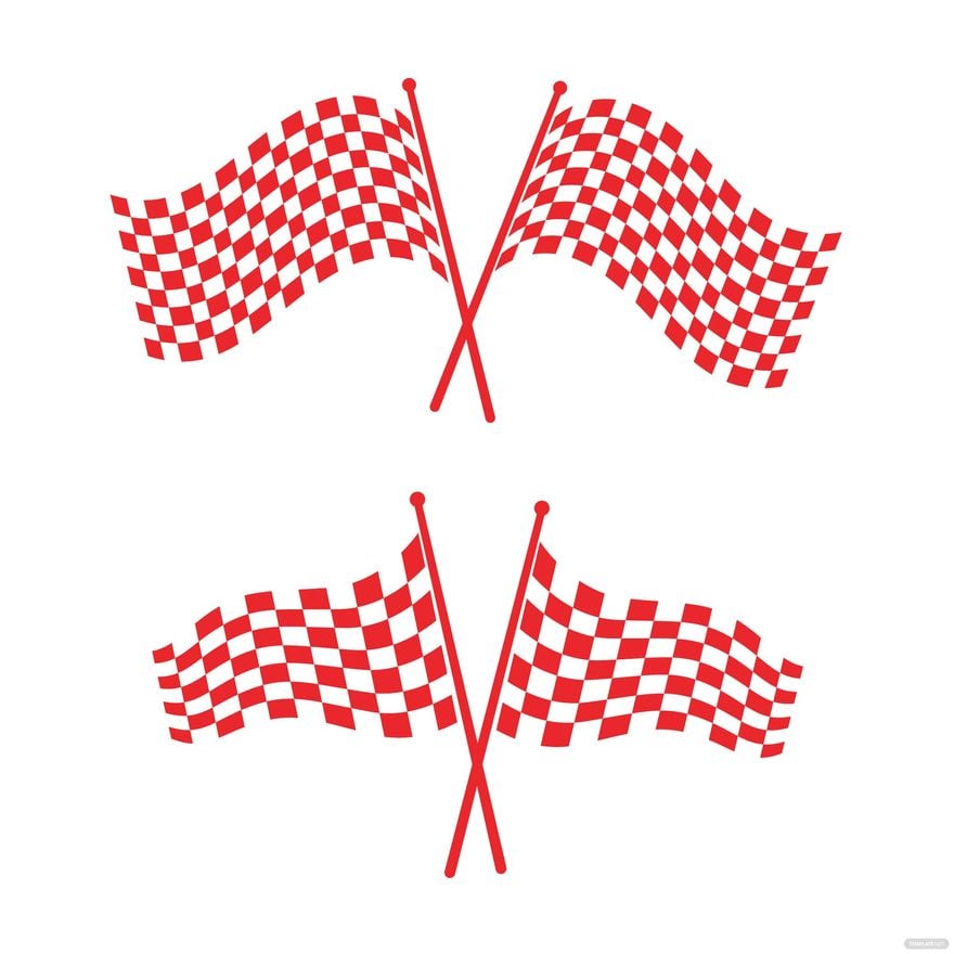 Red Racing Flag Vector in Illustrator, EPS, SVG, JPG, PNG