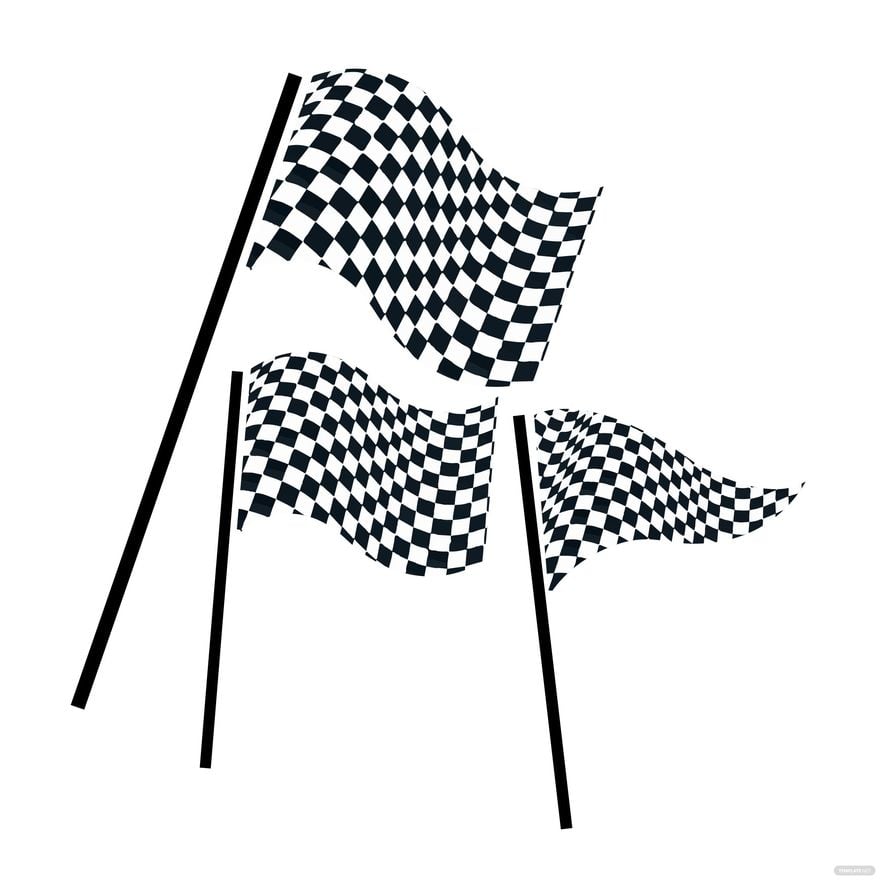 Car Racing Flag Vector in Illustrator, EPS, SVG, JPG, PNG