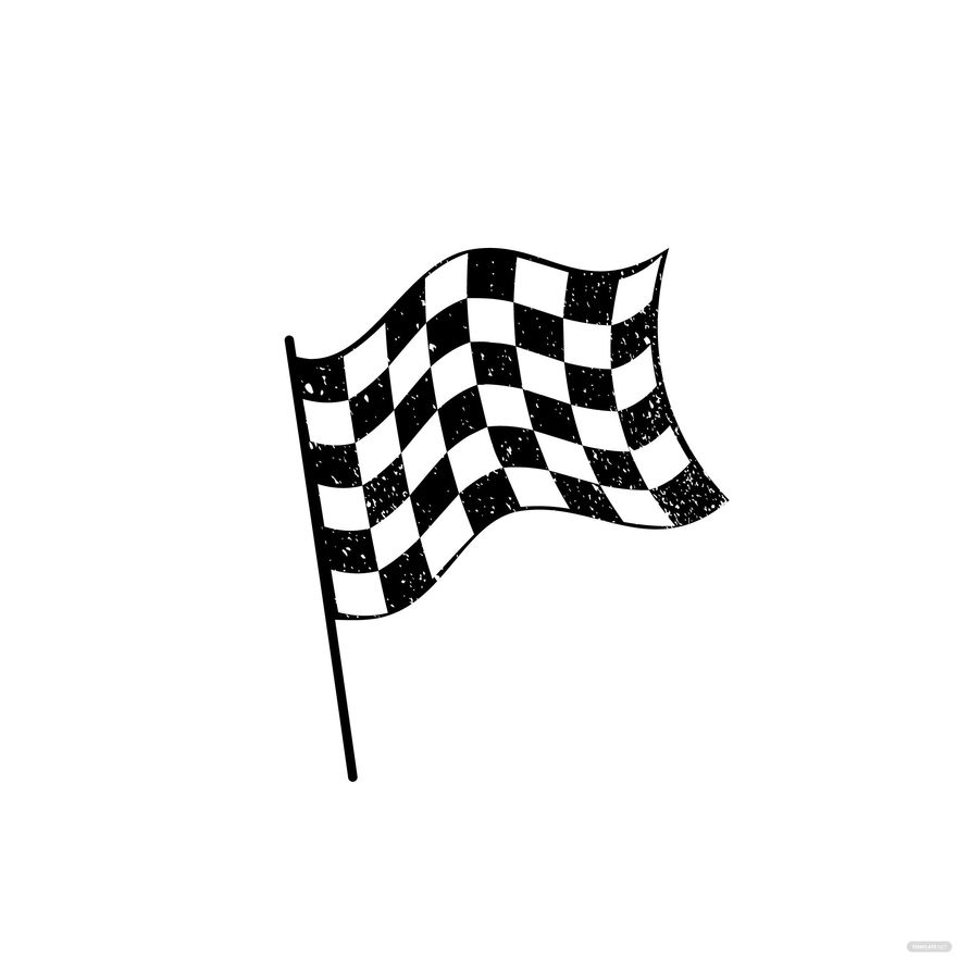 Grunge Checkered Flag Vector in Illustrator, EPS, SVG, JPG, PNG