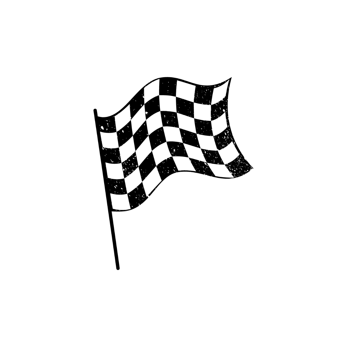 Grunge Checkered Flag Vector Template